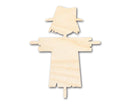 Unfinished Wood Scarecrow Shape | DIY Fall Harvest Craft Cutout | up to 46" DIY