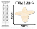 Unfinished Wood Sombrero Skull Shape | DIY Day of the Dead Craft Cutout | up to 46" DIY