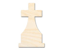Unfinished Wood Tombstone Cross Shape | Craft Cutout | up to 46" DIY