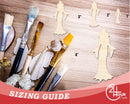 Unfinished Wood Vampiress Shape | Craft Cutout | up to 46" DIY