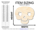 Unfinished Wood Flower Skull Shape | DIY Day of the Dead Craft Cutout | up to 46" DIY