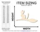 Unfinished Wood Cat on Broom Shape | DIY Halloween Cat Craft Cutout | up to 46" DIY