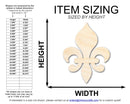 Unfinished Wood Fleur-di-Lis Silhouette | Mardi Gras | DIY Craft Cutout | up to 46" DIY