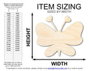 Unfinished Heart Butterfly Shape | DIY Craft Cutout | up to 46" DIY