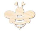 Unfinished Heart Bee Shape | DIY Craft Cutout | up to 46" DIY