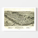 Vintage Map of Monaca, Pennsylvania 1900