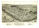Vintage Map of Monaca, Pennsylvania 1900