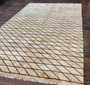 German Rug 7x10, Vintage Handmade Carpet, Contemporary