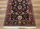 Indo Persian Sarouk Rug 3x5, Black Traditional Oriental Carpet