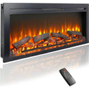 44 inch wall recessed electric fireplace with remote and Imitation Flame, LED light heater