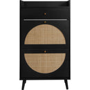 Rattan, Allen 2 door 1 drawer cabinet, shoe rack, double layer, suitable for entrance