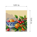 Needlepoint canvas for halfstitch without yarn Still Life with a Blue Bowl 2360D