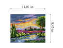 Gobelin canvas for halfstitch without yarn Landscape with Windmill 2365H