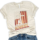 Kneel American Flag and Cross Christian T-shirt
