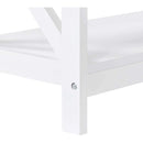 White Three Tier Console Table With Storage Shelves