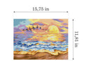 Needlepoint canvas for halfstitch without yarn Sunset over the Sea 2381J