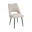 4-Chair Set Combination, Modern and Simple, With High Resilience Filling, Metal Legs, Adjustable Feet, Suitable For Kitchens and Dining Rooms,(Beige)