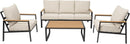 Stylish Four Piece Outdoor Patio Furniture Conversation Set