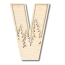 Unfinished Wood Layered Themed Letters | Pine Trees | A-Z | 2 Piece | up to 24"