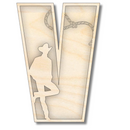 Unfinished Wood Layered Themed Letters | Rodeo | A-Z | 2 Piece | up to 24"