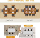 Sixty Three Inch Extendable Dining Table Set Rustic Brown