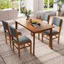 Mid-century Modern 47 inch Dining Table, Space-Saving Dinette for Home, Kitchen, Apartment, Rubberwood Legs