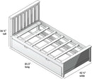 Blue Twin Bed Frame With Trundle Slatted Headboard
