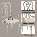 Esteban - Arm Chair (Set of 2) - Ivory Velvet & Antique Champagne