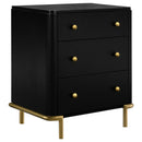 Arini 3-drawer Nightstand Black