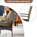 Outdoor Wicker Chair Set with Cushions for Patios