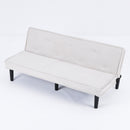 Versatile Corduroy Sofa Bed with Solid Wood Frame in Black, Beige, Pink - 66-inch