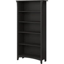 Vintage Black Bookcase With Adjustable Shelves For Home