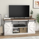 65 Inch Farmhouse TV Stand With Sliding Barn Doors