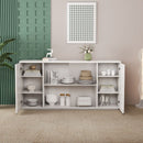 2405Wooden side cabinets with glass doors for dust prevention, modern storage display lockers for living and dining rooms and other domestic areas