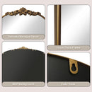 Vintage Gold Mirror 36 By 30 Inch Arched Metal Frame