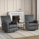 Large Leather Recliner Chair With Swivel Rocker Living Room