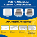 D Shaped Chair Cushions 2 Inch Thick 17 by 16 4 Pack