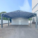[23X46FT] Heavy-Duty Steel Garage Storage Shed With Reinforced Roof And 2 Doors (SAK29384)