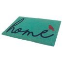A Bird Perched on Home Coir Doormat