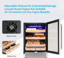 24 Inch Cigar Humidor Electric Humidor Silver Steel X51256