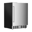 Kismile 24 Inch Built-In Double Drawer Refrigerator, 5.0 Cu.Ft Under Counter Beverage Fridge for Wine & Beer, Stainless Stee