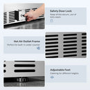Kismile 24 Inch Built-In Double Drawer Refrigerator, 5.0 Cu.Ft Under Counter Beverage Fridge for Wine & Beer, Stainless Stee