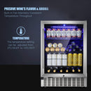 24 Inch Metal Shelves Built-in Wine Fridges Cooler Beverage Refrigerator