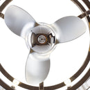 24" Modern DC Motor Satin Nickel Downrod Mount Reversible Crystal Fandelier Ceiling Fan with Lighting and Remote Control