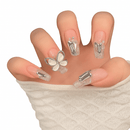 Luxury Full Cover Press-On Nails, 24-Piece Artificial Nail Set
