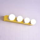 DecorBites™ Macaron Style Metallic Vanity Light Fixture - Pink/Yellow - 3/4 Lights for Bedroom Wall Lighting