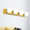 DecorBites™ Macaron Style Metallic Vanity Light Fixture - Pink/Yellow - 3/4 Lights for Bedroom Wall Lighting