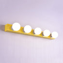 DecorBites™ Macaron Style Metallic Vanity Light Fixture - Pink/Yellow - 3/4 Lights for Bedroom Wall Lighting