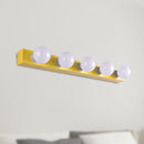 DecorBites™ Macaron Style Metallic Vanity Light Fixture - Pink/Yellow - 3/4 Lights for Bedroom Wall Lighting