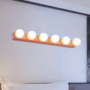 DecorBites™ Macaron Style Metallic Vanity Light Fixture - Pink/Yellow - 3/4 Lights for Bedroom Wall Lighting